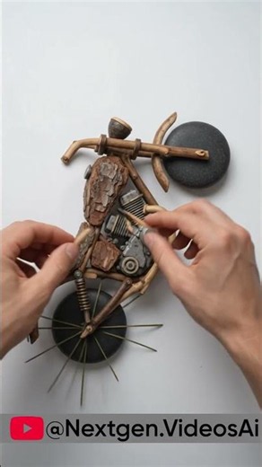 Hands Constructing Mini Motorbike #ai #AIVideos #AIShorts #YouTubeShorts #Shorts #Trending #Viral