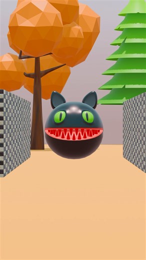 😱 Pacman Hides After Seeing Monster Pacman! 🫣 #Pacman #MonsterPacman #3DAnimation #shorts