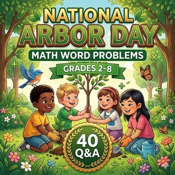 National Arbor Day Math Word Problems | Grades 2–8 | Tree-Themed Word Problems