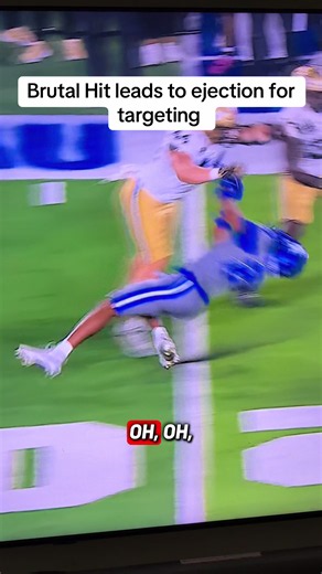 Vanderbilt Gabe Fisher ejected after this nasty hit for targeting #vanderbilt vs #kentucky