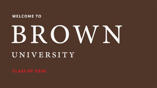 Brown University admits 2,564 students to the undergraduate Class of 2030
