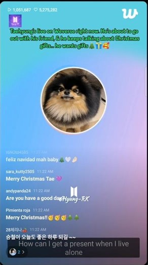 Taehyung is live on Weverse right now🎄💜 #v #thv #taehyung #shorts #bts