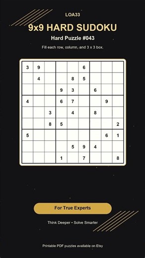 Hard Sudoku Challenge #043