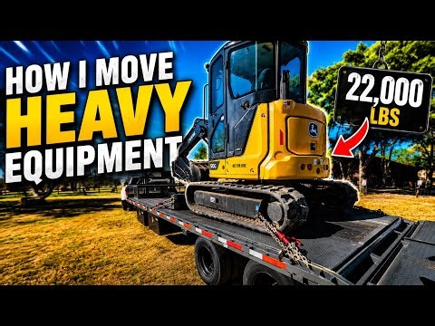 How I transport a John Deere 50G Compact Excavator on my Texas Pride Deckover Trailer