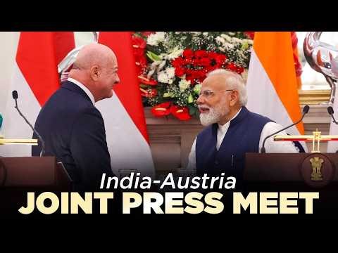 LIVE: PM Modi, Austrian Chancellor Christian Stocker attend the joint press meet in New Delhi