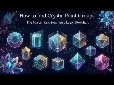 How to find Crystal Point Groups The Master Key Symmetry Logic Flowchart/ ‪@geologyelearning‬