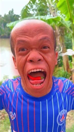 Prank Eat candy to Mr 99cm is so funny 🍢😦🌶️