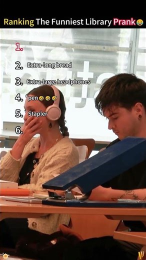 Ranking The Funniest Library Prank😂 #trending #tiktok #funny #funnymoment #library