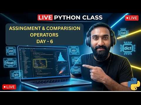 Python Tutorial LIVE 🔴 | AND OR NOT Operators Explained | Day 7