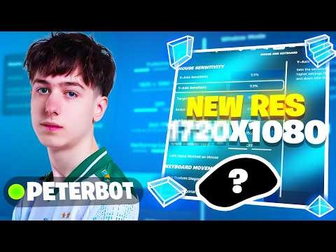 PETERBOT Reveals NEW STRETCHED RESOLUTION & Settings in Season 2! 🏆 (Best Fortnite Settings)