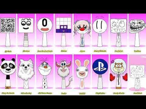 Incredibox Sprunki OC Phase 1 to Phase 2 Qr Code, Mineteen, Zero Numberblocks, Sixteen, Japan