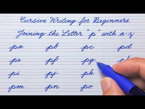 Cursive Writing for Beginners | Joining Letter "p" with a–z | Cursive Handwriting Practice | abcd