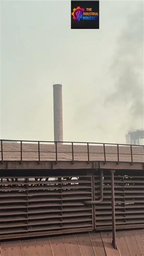 Steel Plant View from The top of Sinter plant ESP. #theindustrialmindset #steel#plant #views#shorts