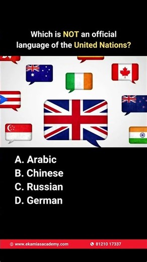 🌍 Which Is NOT an Official Language of the United Nations? 🤔🇺🇳📚