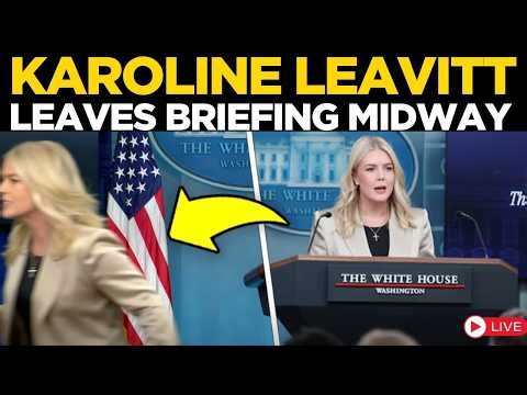 White House LIVE: Karoline Leavitt STORMS OUT of Press Briefing After Being Cornered | US News LIVE
