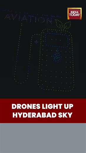 Spectacular Drone Show Lights Up Wings India 2026 at Begumpet Airport, Hyderabad | #hyderabadnews