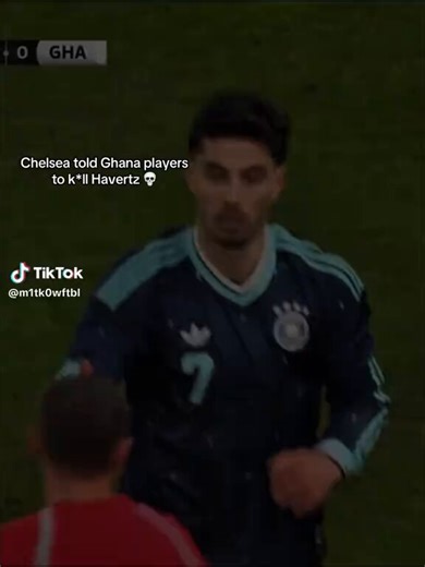 カイ・ハヴァーツは今日のガーナ戦で前半のみの出場だったにも関わらず、危険なタックルを数回受けたようです＃アーセナル