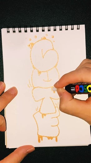 bubble Graffiti letter ”CUTE”｜PROCESS