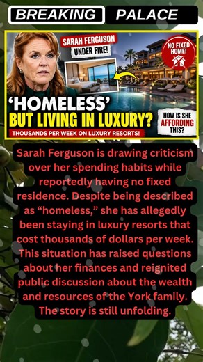 Homeless’ But Living in Luxury? Sarah Ferguson Sparks Controversy! #royalfamily #britishroyalfamily
