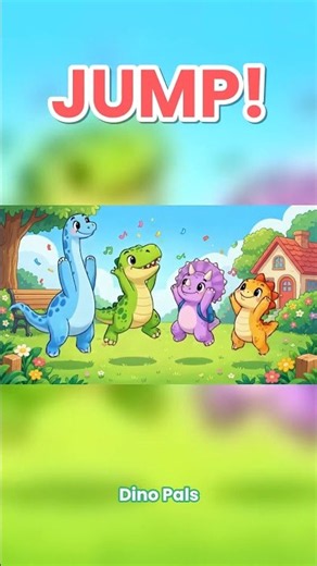Dance Song for Kids 🦖 Jump and Spin! Dino Brain Break #shorts