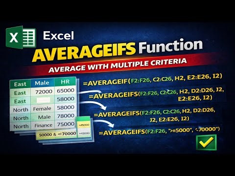 Excel AVERAGEIFS Function Explained | Multiple Conditions with Real Examples