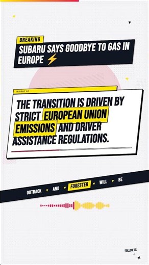 Subaru says goodbye to gas in Europe ⚡