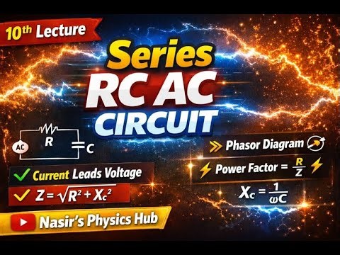 AC Through Series RC Circuit | Phasor Diagram, Reactance, Impedance & Power | Class 12 Physics