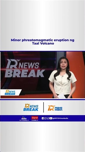 Minor phreatomagmatic eruption ng Taal Volcano