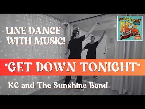 BEGINNER LINE DANCE (Demo) 🕺 "Get Down Tonight" - KC and The Sunshine Band 🕺 Easy Line Dancing!