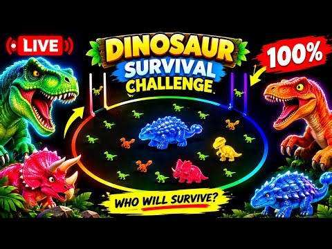🦖 DINOSAUR SURVIVAL LIVE! 😱 Who Will Survive? 🦕 100% Challenge