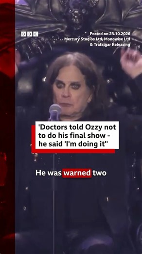 Ozzy Osbourne was warned not to do his final concert in 2025 by the doctors - Sharon Osbourne reveal