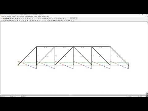 การใช้โปรแกรมSUT Structor ออกเเบบเเละคำนวณโครงสร้างHowe Truss