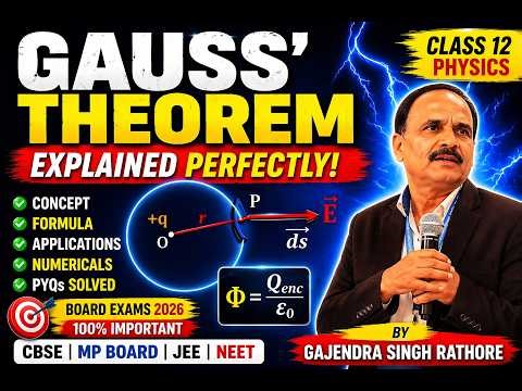 Electric Charges and Fields 09 | Gauss’s Law Made EASY | Class 12 Physics | CBSE & MP Board 2027