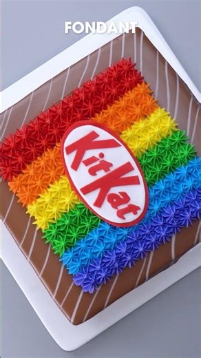 Creative Rainbow KitKat Cake Decorating 🌈🎂 Satisfying Cake Decorating #shorts #satisfying
