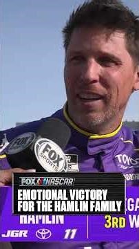 An emotional win for the Hamlins 🥹 #NASCAR #DennyHamlin #Racing
