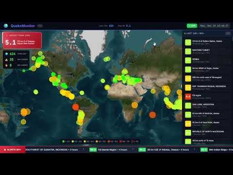 LIVE : Real-Time Earthquake & Volcano Monitoring Dashboard