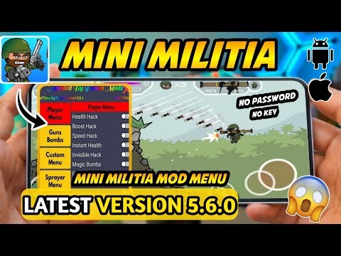 Mini Militia Mod Menu V5.6.0 For Android 2026 (NO ROOT) 🔥Latest Version Mod Apk Full Unlocked