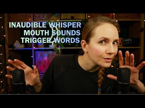 ASMR Close Up Ear to Ear Inaudible Whisper, Triggers Words & Mouth Sounds 🥱