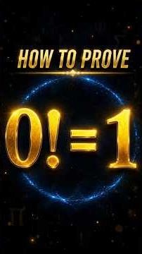 (27/100) 👀 Why 0! = 1?