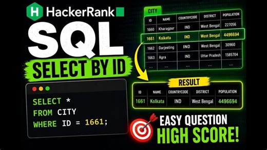 HackerRank SQL Select By ID Tutorial for Beginners | XEFORT SOLUTIONS posted on the topic | LinkedIn