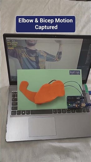 Real-Time Gesture Control Robot| OpenCV Python + Arduino Servo Arm #shorts #arduino #arduinoprojects