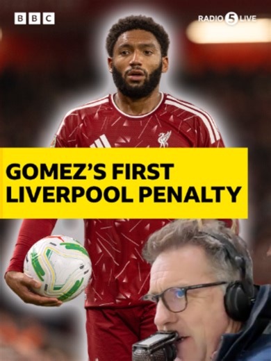 The only radio commentary of a Joe Gomez Liverpool goal....ever‼️ This is the moment he scores his first ever Liverpool penalty after 278 appearances 👀 ⚽️ #BBCFootball #EFL #LFC #JoeGomez