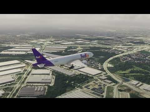 FedEx 777 DRAMATIC Touchdown: Heavy Triple Seven Action at DFW!