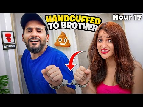 Handcuffed to my BROTHER for 24 Hours 😭