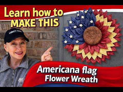 Learn How to Make This 🇺🇸 Americana Flower Wreath | Easy Feather Petal Tutorial (UITC Large Board)