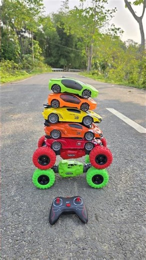 Satisfying RC Car Tower Destruction & Speed Challenge! 🏁🔥