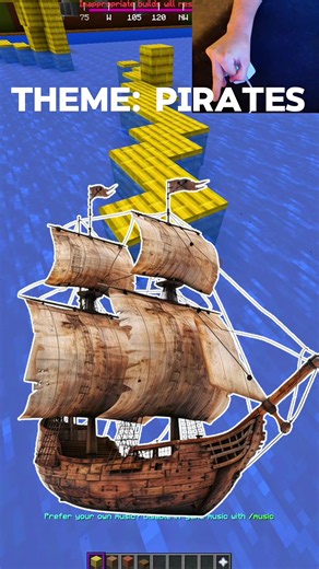 Minecraft pirate build in under 7 minutes