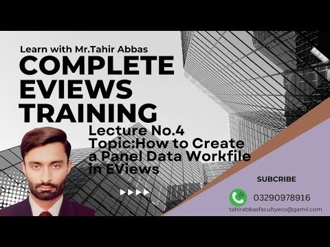 How to Create a Panel Data Workfile in EViews (Step-by-Step)|Learn Economics