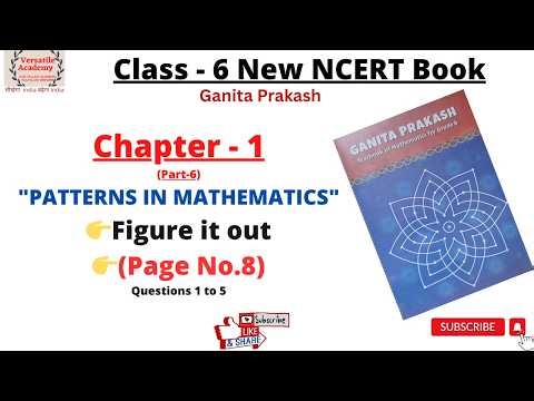 Class-6|Ganita Parkash|Chapter-1"Patterns in Mathematics"|Page No.8|Figure it out-Que 1to5(Part-6)