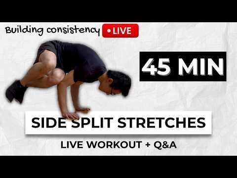 Lower Body Flexibility Workout and Middle Splits LIVE Training